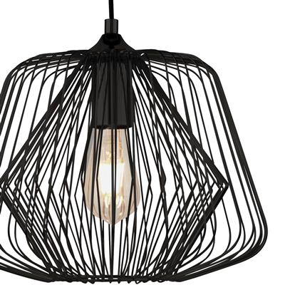 Give your home an update, the Bell Cage pendant brings a stylish look to it. The sleek black finish is complemented with its unique shaping and gives off an impressive effect when lit.
