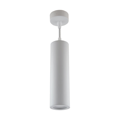Our Elle white adjustable cylinder pendant light the perfect addition to your interior lighting arrangements, finished in white perfect for adding a modern pop of colour to your room. The sleek, modern design features a cylinder design and is complimented with a matching ceiling rose and cable.