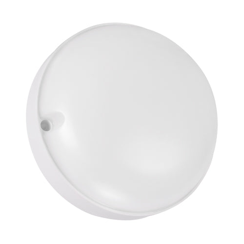 Our Leah round bulkhead can be wall mounted to provide the perfect lighting solution for corridors, hallways, walkways, stairwells, car parks, porches light and basements. Complete with highly efficient natural white built-in LEDs.
