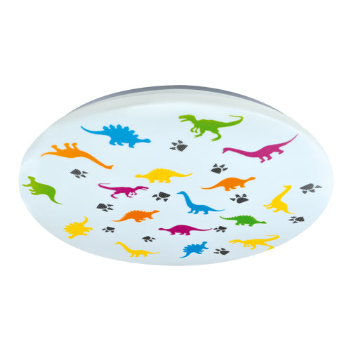 CGC DINO Large Round Children's Bedroom Ceiling LED Light Dinosaur Flush Mount