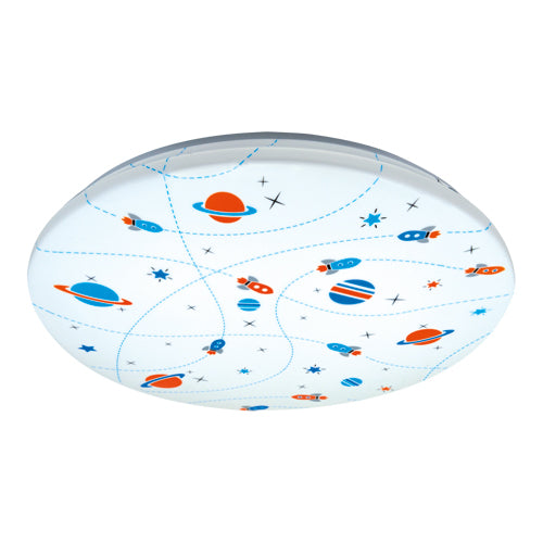 CGC ACEY Large Round Children's Bedroom Ceiling LED Light Space Planet Rocket LED Flush Mount