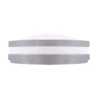 CGC STAX Round Grey LED Outdoor Wall Light Bulkhead with House Number Pack