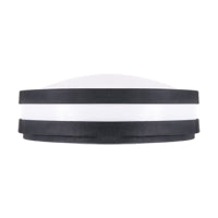 CGC STAX Round Black LED Outdoor Wall Light Bulkhead with House Number Pack