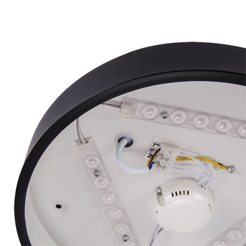 CGC LUNA Black Round Ceiling Wall Light Surface Mount 16W