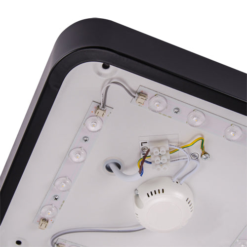 CGC LUNA Black Square Ceiling Wall Light Surface Mount 24W