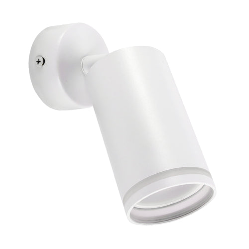 The white LED Oli spot light consists of a cylindrical spotlight, which can be tilted and adjusted on its own axis. The spotlight is attached to a circular base, which makes it equally suitable for mounting on walls and ceilings. Made of an aluminum body and powder coated white, this ceiling spot light design fits well into different spaces. Whether functional office or cozy home - the timeless lamp is an perfect for many types of use.