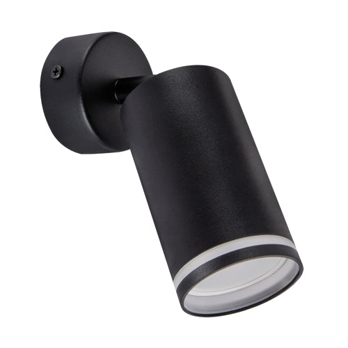 The black LED Oli spot light consists of a cylindrical spotlight, which can be tilted and adjusted on its own axis. The spotlight is attached to a circular base, which makes it equally suitable for mounting on walls and ceilings. Made of an aluminum body and powder coated black, this ceiling spot light design fits well into different spaces. Whether functional office or cozy home - the timeless lamp is an perfect for many types of use.