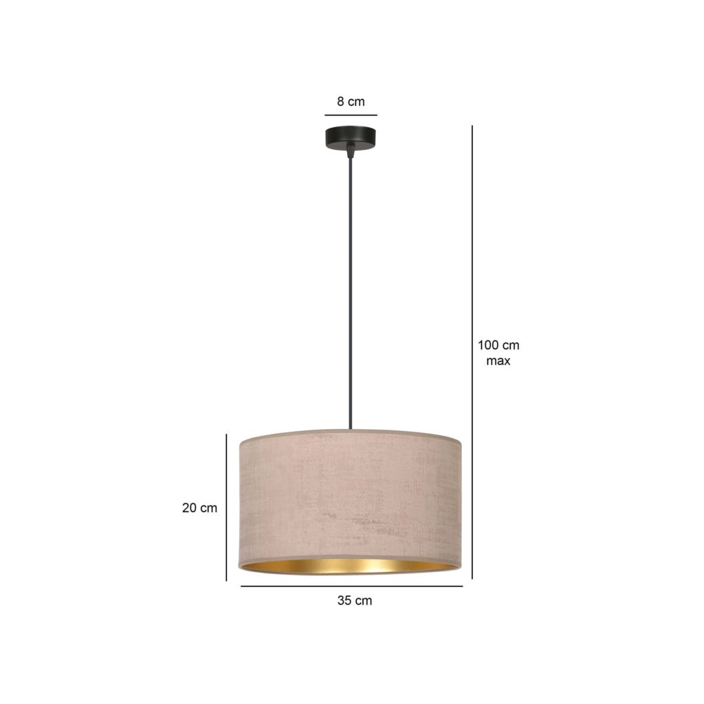 HILDE is the perfect light to complement to a modern and classic interior and would look great above a kitchen island or a table. The lampshades are made of a durable and resistant material with a velor texture with a golden center. It can also be adjusted to your desired height