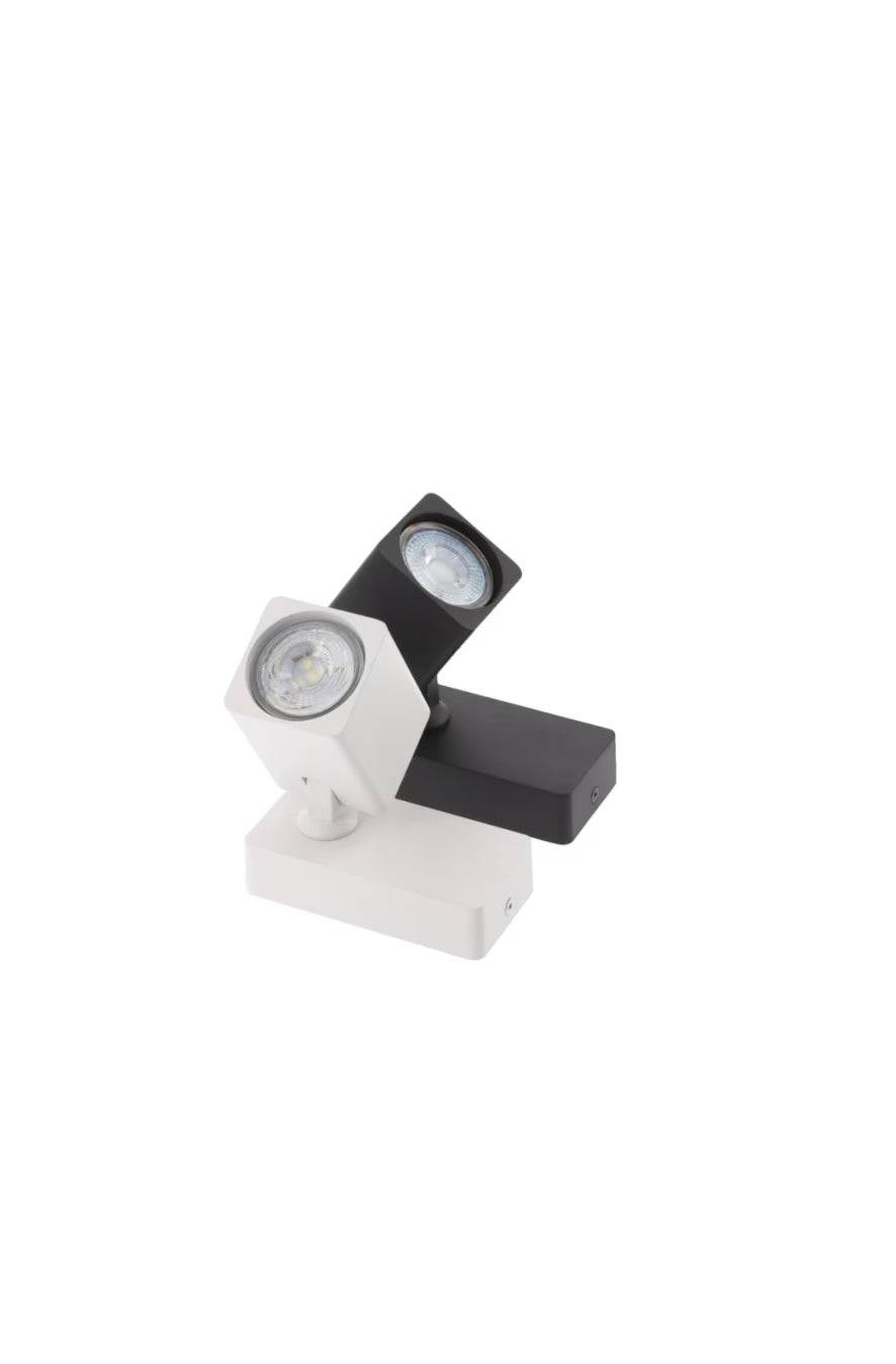 Load video: CGC ROSA Black Square Spotlight With Adjustable Head