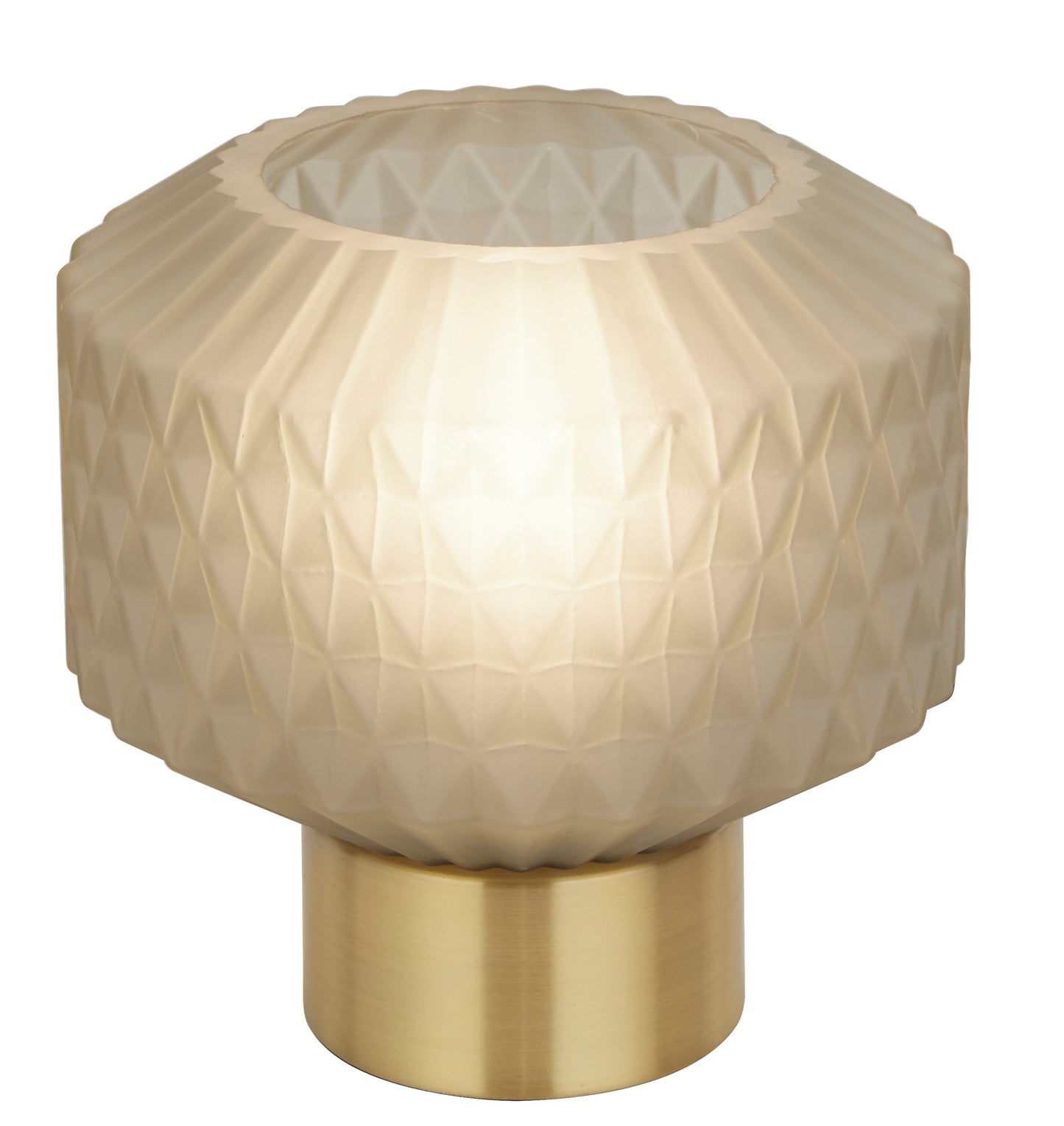 CGC PEARL Frosted Champagne and Satin Gold Table Lamp