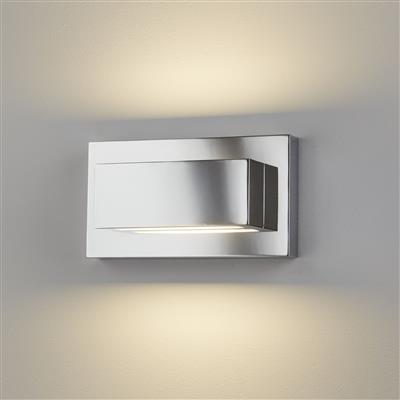CGC LEDGE LED Up/Downlight Wall Light - Chrome & Glass