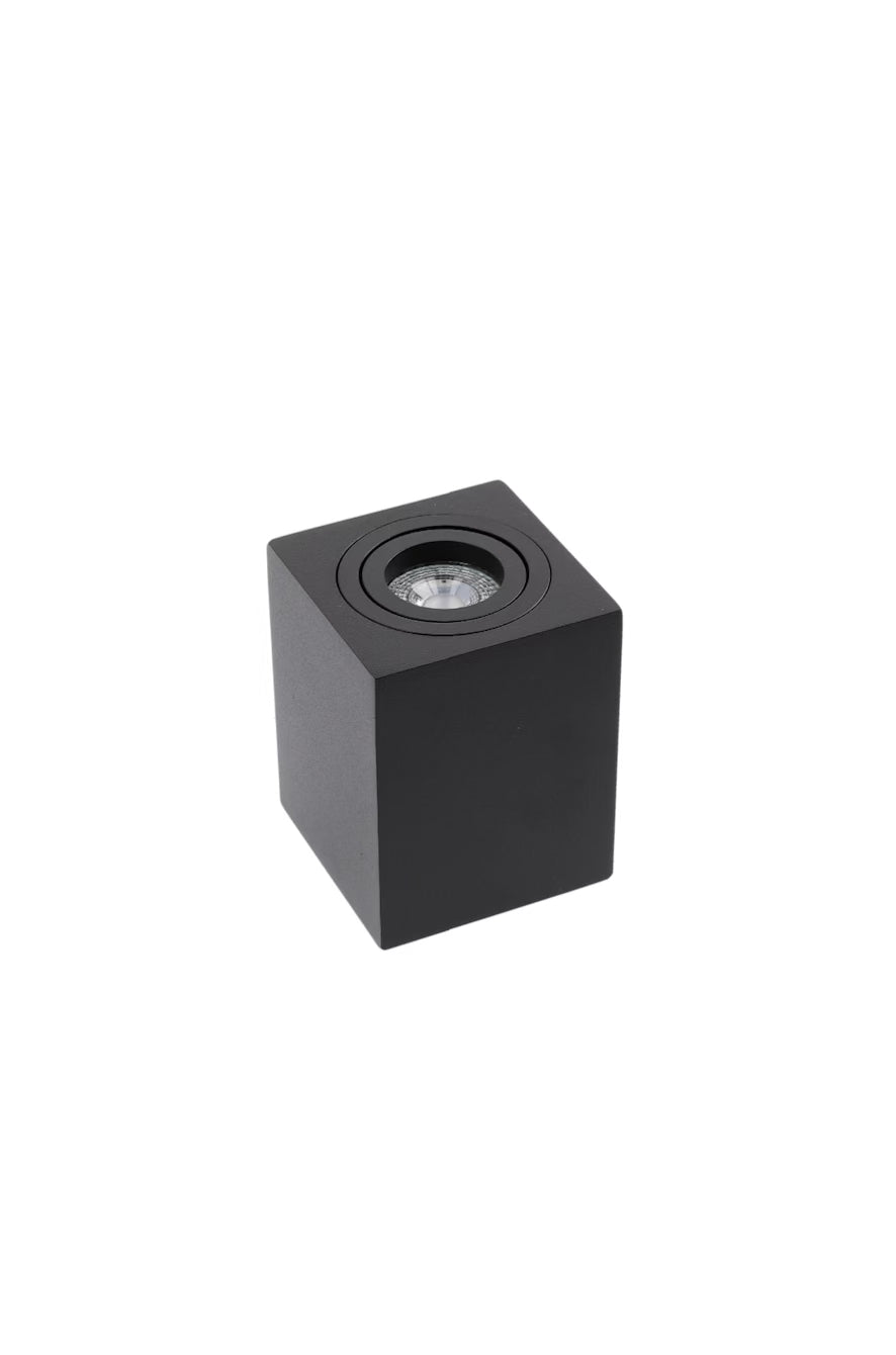 Load video: CGC SASHA Black Square Surface Mount Tilt Spotlights