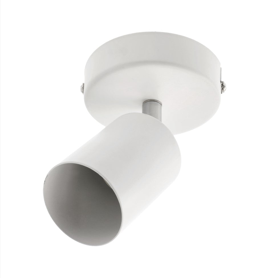 Add an industrial style to your home with the Jack single spotlight wall light finished in white. The wall lamp is also ideal for task lighting due to the adjustable heads providing a focused beam, they would also look stunning as a pair of bedroom reading lights. These lights are LED compatible and energy efficient with the appropriate bulb, saving money on electricity bills.