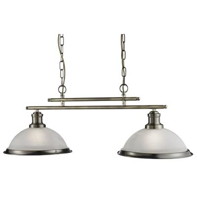 CGC BISTRO Antique Brass & Glass Bar Ceiling Light