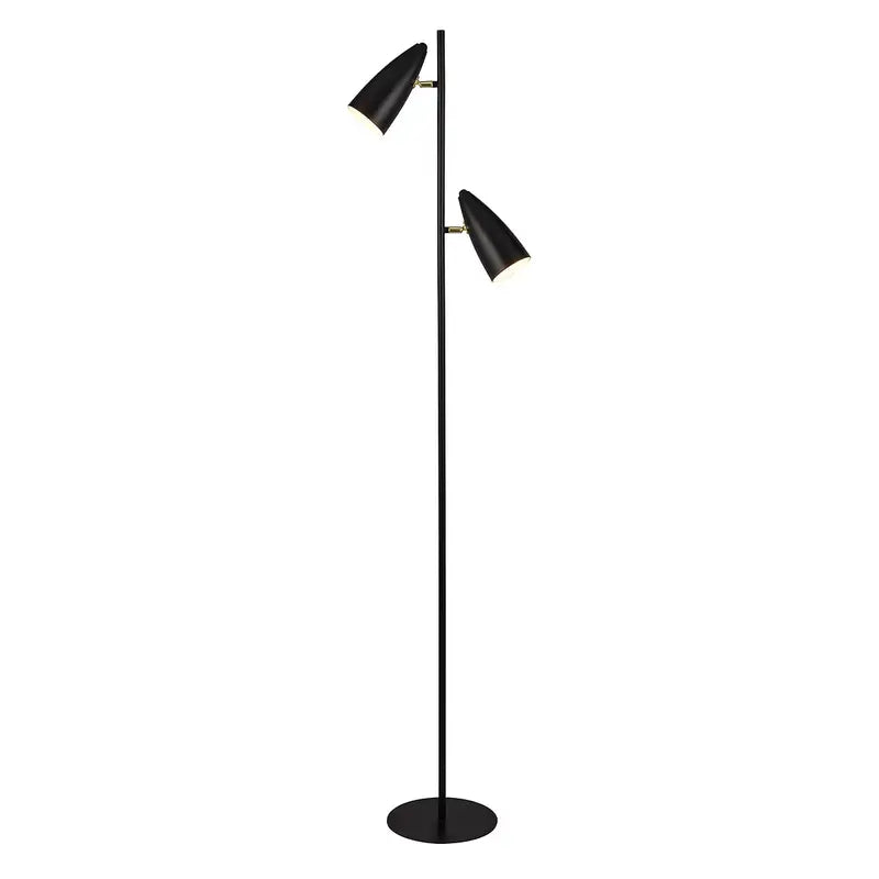Our Noir floor lamp is infused with a contemporary look that’s sure to fit into any interior décor, whether you’re going for a sleek and modern look, or leaning towards a more traditional style. This tall floor lamp comprises of an elegant centre piece complimented with 2 adjustable spot lights with gold accents. Full of style and elegance, this floor lamp is a statement piece that’s guaranteed to add a fresh feel to any room.