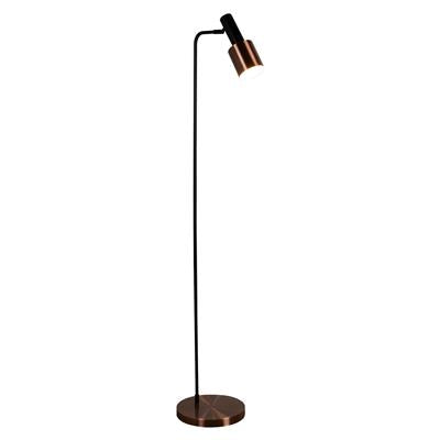 CGC DENMARK Floor Lamp - Black Metal & Antique Copper