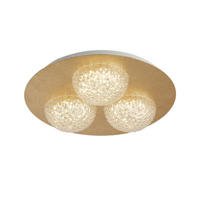 CGC CELESTIA Gold Leaf with Clear Acrylic Flush Ceiling Light