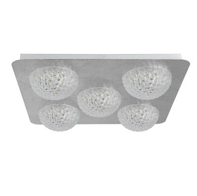 CGC CELESTIA Silver Lead & Acrylic LED Flush Ceiling Light