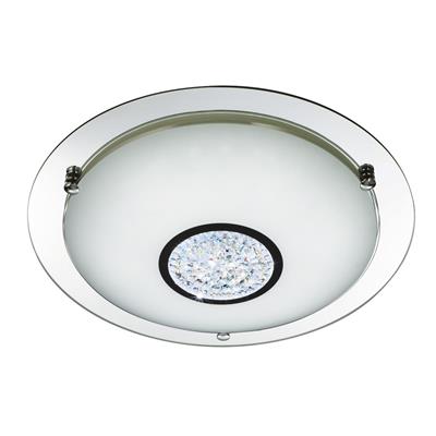 CGC PORTLAND LED Bathroom Flush - Chrome, Glass & Ice