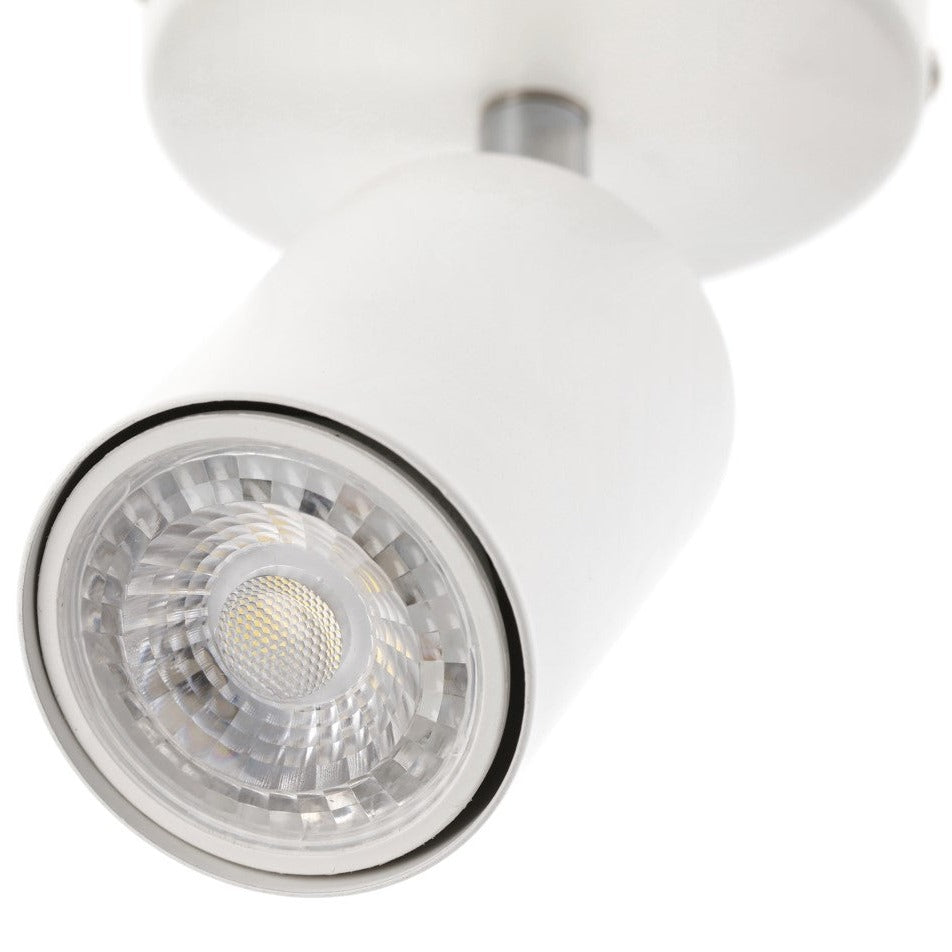 Add an industrial style to your home with the Jack single spotlight wall light finished in white. The wall lamp is also ideal for task lighting due to the adjustable heads providing a focused beam, they would also look stunning as a pair of bedroom reading lights. These lights are LED compatible and energy efficient with the appropriate bulb, saving money on electricity bills.