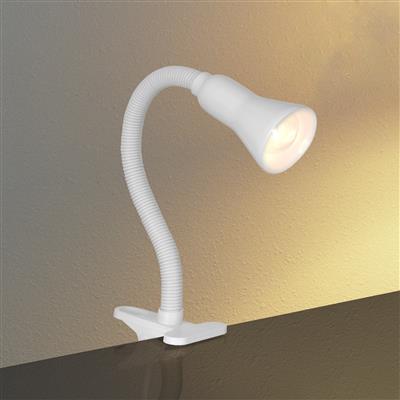 CGC DESK Flex Clip Task Lamp - White Metal