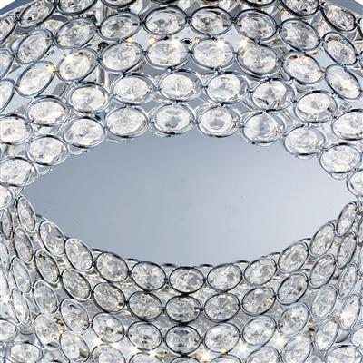 CGC VESTA LED Ceiling Flush - Chrome With Clear Crystal Buttons
