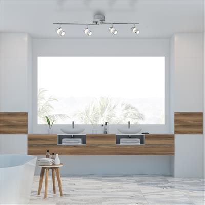 CGC BUBBLES Chrome & Acrylic LED Bathroom Spotlight