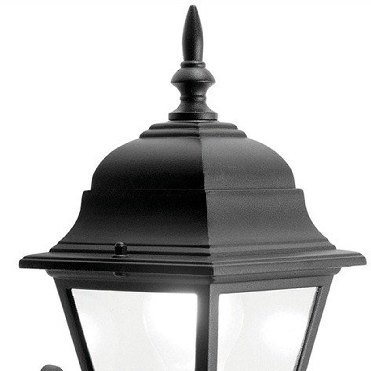 Our traditional front-door lantern in the form of our Erica Wall Light has the look of the traditional coach with the design to last. Made from durable rust proof aluminum and die cast body in matt black and constructed with fitted glass windows to show the bulb this is sure to add an statement to any wall 