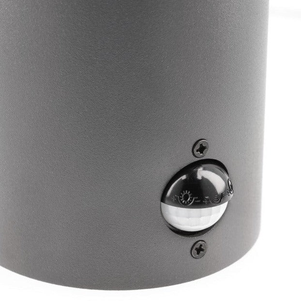 CGC BLUEBELL Dark Grey Cylinder Wall Light with PIR Motion Sensor