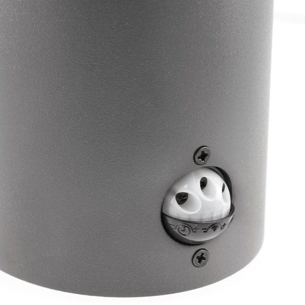 CGC BLUEBELL Dark Grey Cylinder Wall Light with PIR Motion Sensor