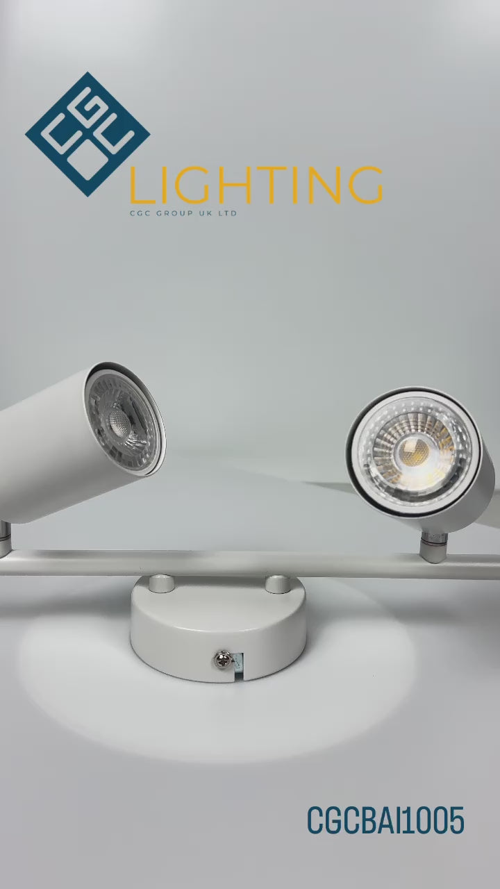 Our Jack 2 Light Spotlight Bar is the perfect addition to your interior lighting arrangements, finished in white it's perfect for adding a sleek lighting design to your room. The modern design features 2 adjustable light heads perfect for lighting your kitchen – ensuring all spaces are efficiently illuminated with a practical task light that can be adjusted to your needs.