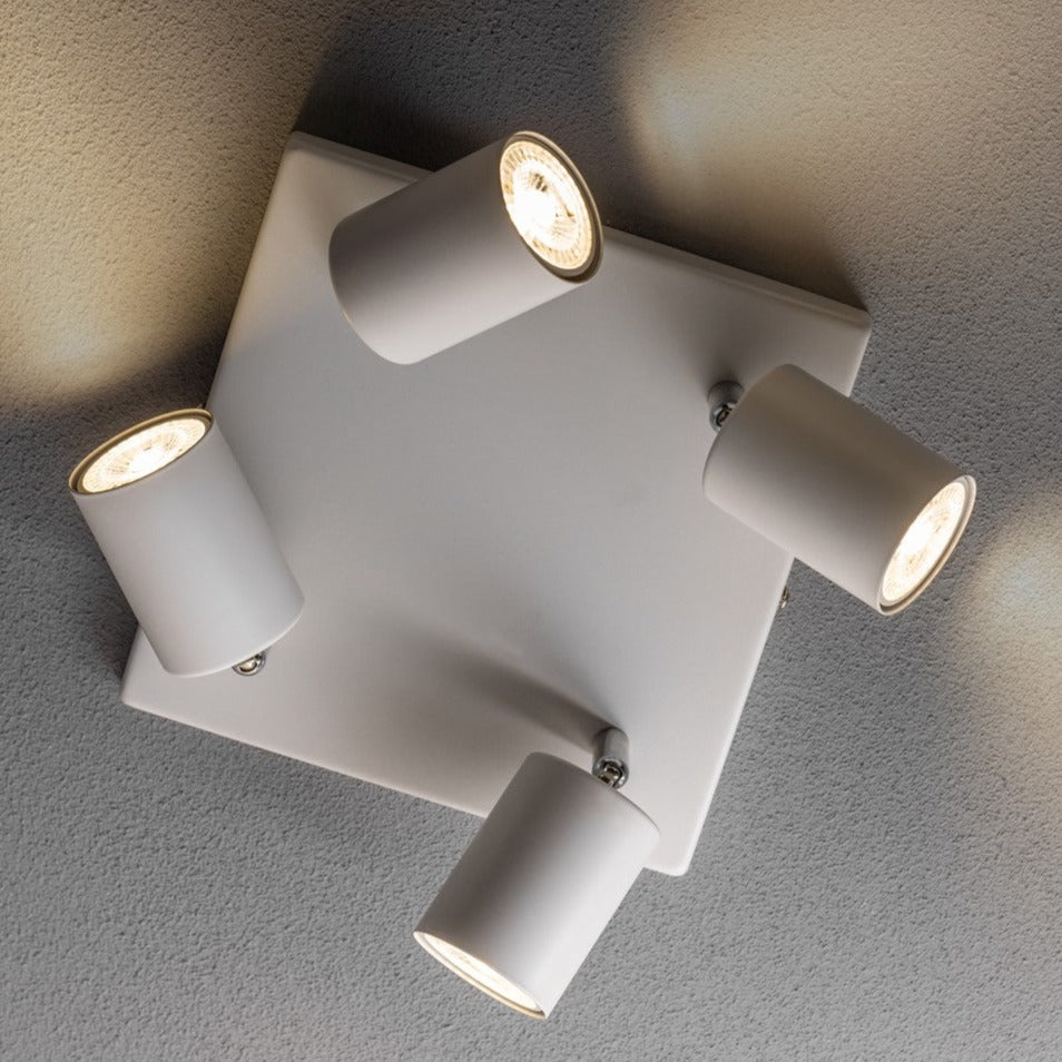 Light up your room with our Jack 4 Light Spotlight Plate, with 4 adjustable light heads allowing you to efficiently provide your space with personalised task lighting to resolve all your lighting needs. Finished in white, this retro inspired ceiling light adds a warm touch of colour to your room, creating the perfect accent lighting feature