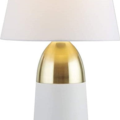 CGC EVA White and Brushed Brass Touch Table Lamp