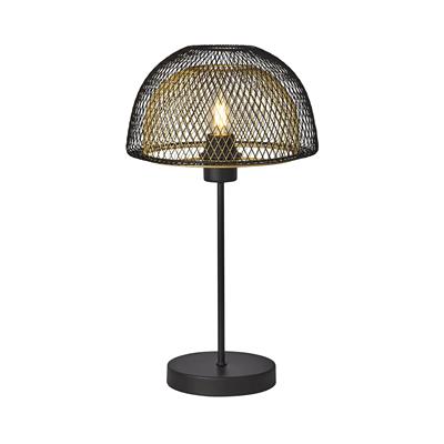 CGC HONEYCOMB Table Lamp - Black Metal & Gold Mesh