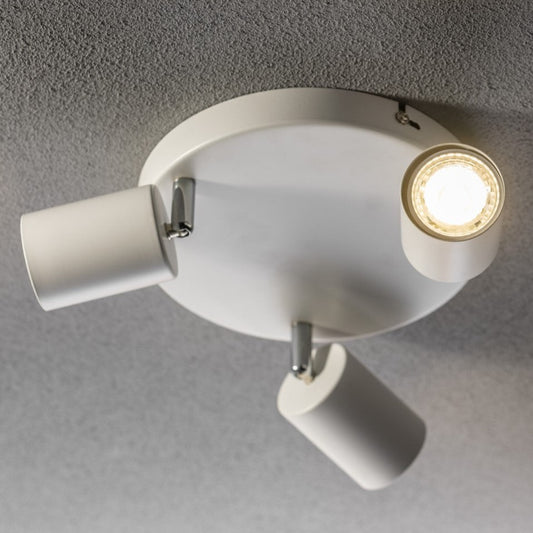 Light up your room with our Jack 3 Light Spotlight Plate, with 3 adjustable light heads allowing you to efficiently provide your space with personalised task lighting to resolve all your lighting needs. Finished in white, this retro inspired ceiling light adds a warm touch of colour to your room, creating the perfect accent lighting feature
