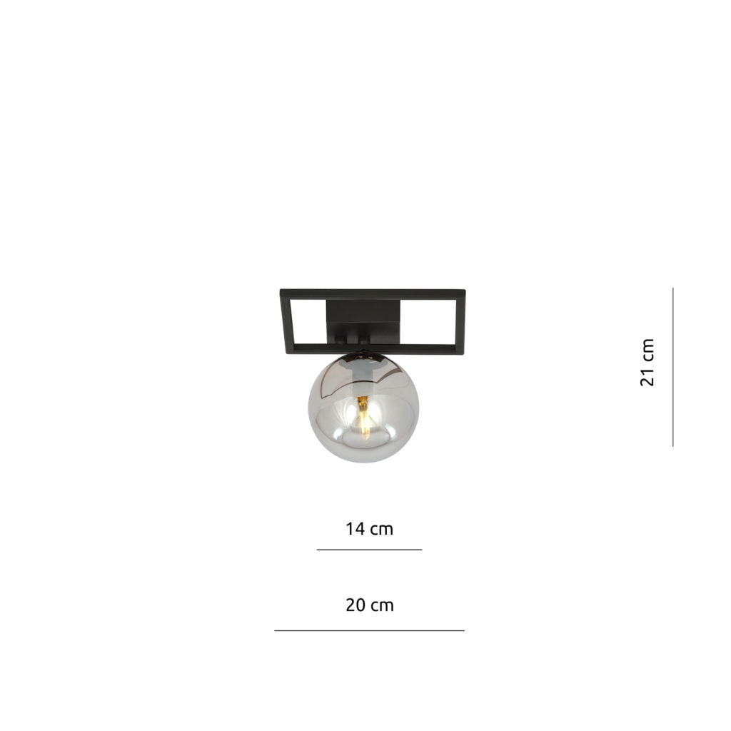 CGC IMAGO 1E BLACK/GRAFIT CEILING LAMP LIGHT