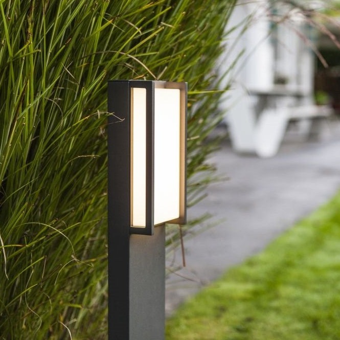 If you’re looking for a grander, more contemporary look for your home’s lighting system, take a browse through our dark grey rectangular LED post light. This product boasts a darker colour, making sure that the appearance blends into the sophisticated design of your home. For a simpler way to bring discrete elegance to your home, consider our dark grey Marla post light. 