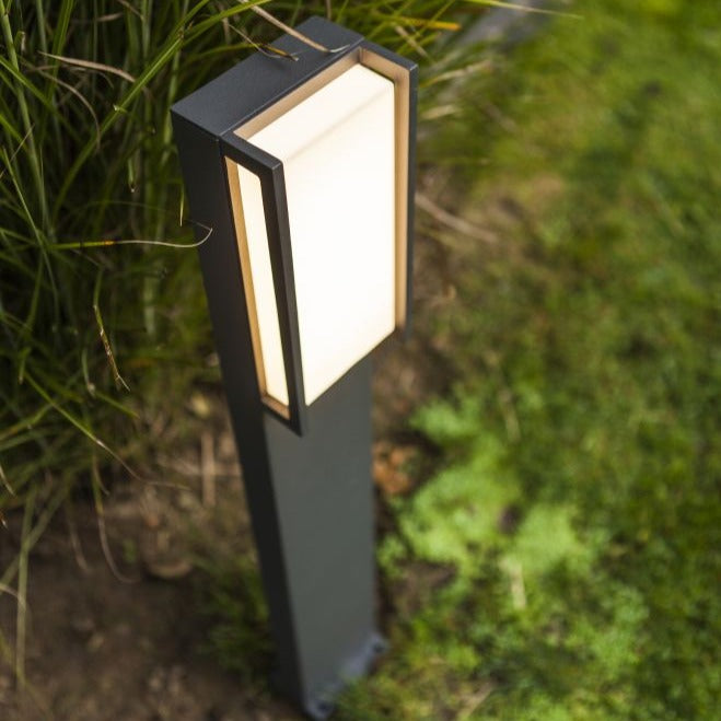 If you’re looking for a grander, more contemporary look for your home’s lighting system, take a browse through our dark grey rectangular LED post light. This product boasts a darker colour, making sure that the appearance blends into the sophisticated design of your home. For a simpler way to bring discrete elegance to your home, consider our dark grey Marla post light. 