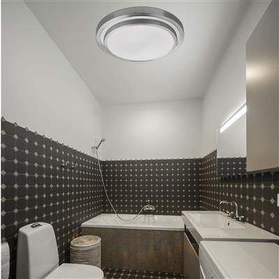 CGC CORK Aluminium with White Shade LED  2 Tier Flush Ceiling Light