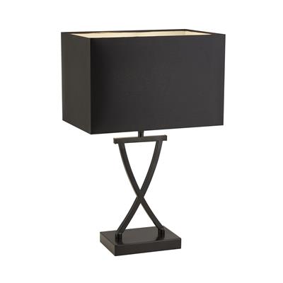 CGC CLUB Table Lamp - Chrome Base & Fabric Shade