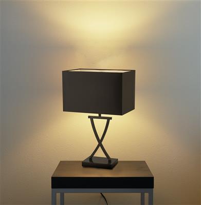 CGC CLUB Table Lamp - Chrome Base & Fabric Shade
