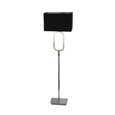 CGC AURA Floor Lamp LED Base - Chrome with Crystal Glass
