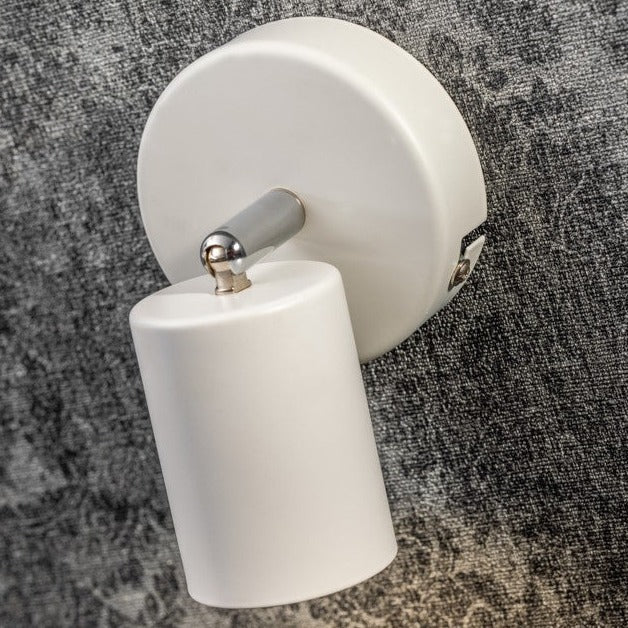 Add an industrial style to your home with the Jack single spotlight wall light finished in white. The wall lamp is also ideal for task lighting due to the adjustable heads providing a focused beam, they would also look stunning as a pair of bedroom reading lights. These lights are LED compatible and energy efficient with the appropriate bulb, saving money on electricity bills.