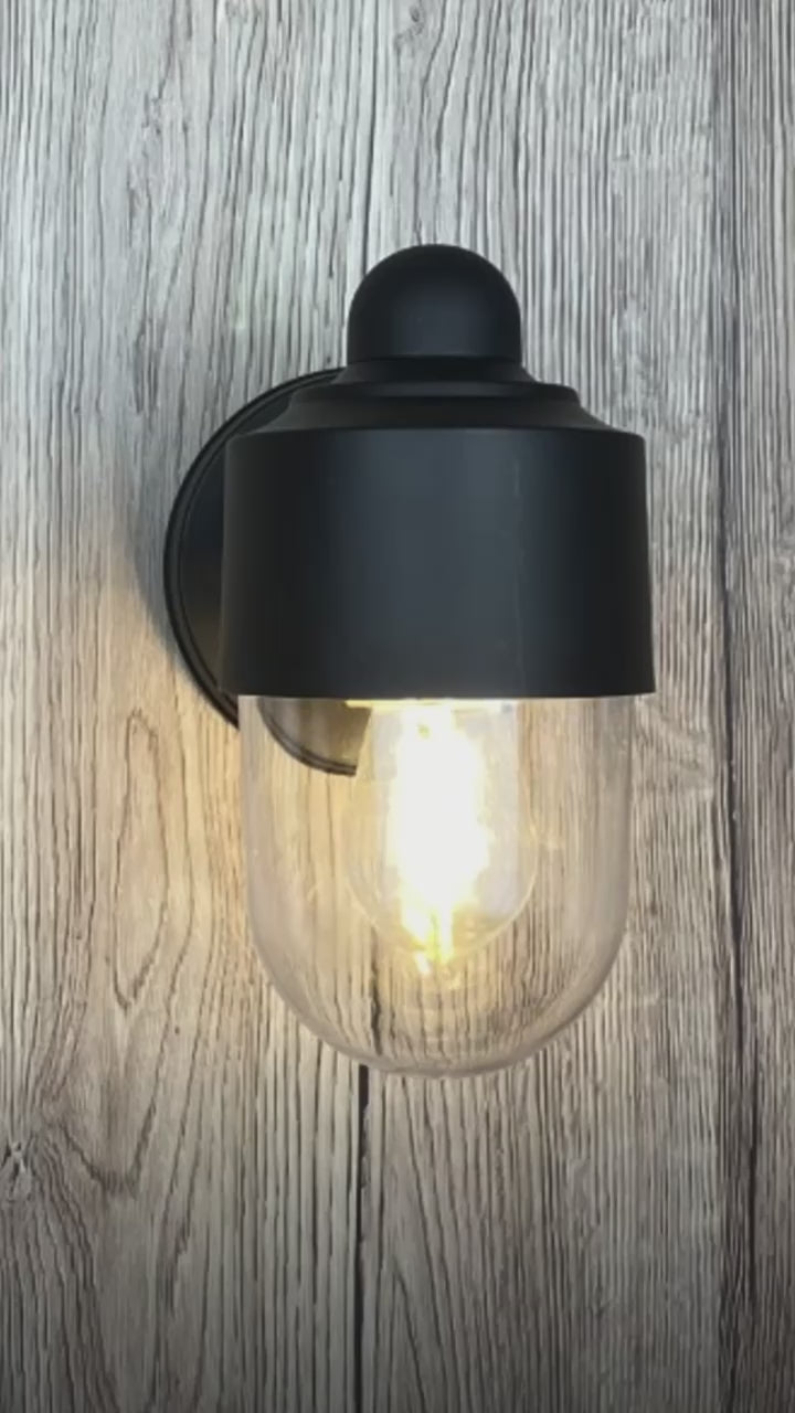 Load video: CGC VERONICA Black Cylinder Modern Outdoor Light