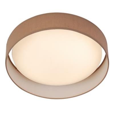 Add this sleek flush light with a brown shade to any ceiling of your home. The simple brown shade will suit any setting and the large light provides a warm white ambient glow. LED's use up to 75% less energy and last up to 20 times longer than incandescent bulbs.