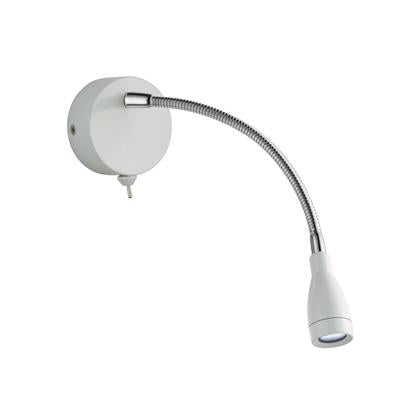 CGC FLEXY LED Adjustable Wall Light - Chrome with White