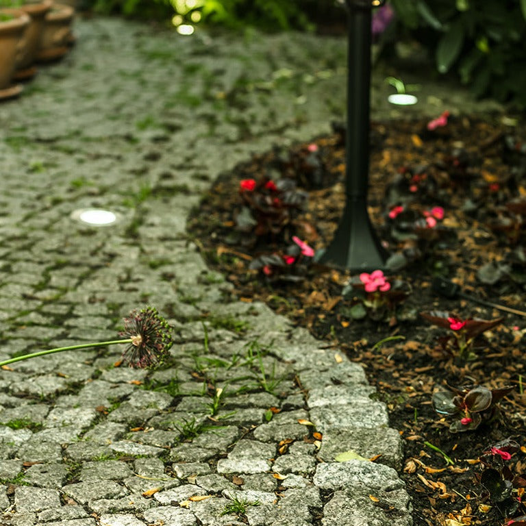 CGC MEADOW Two Round Large Stainless Steel Inground Or Decking Lights