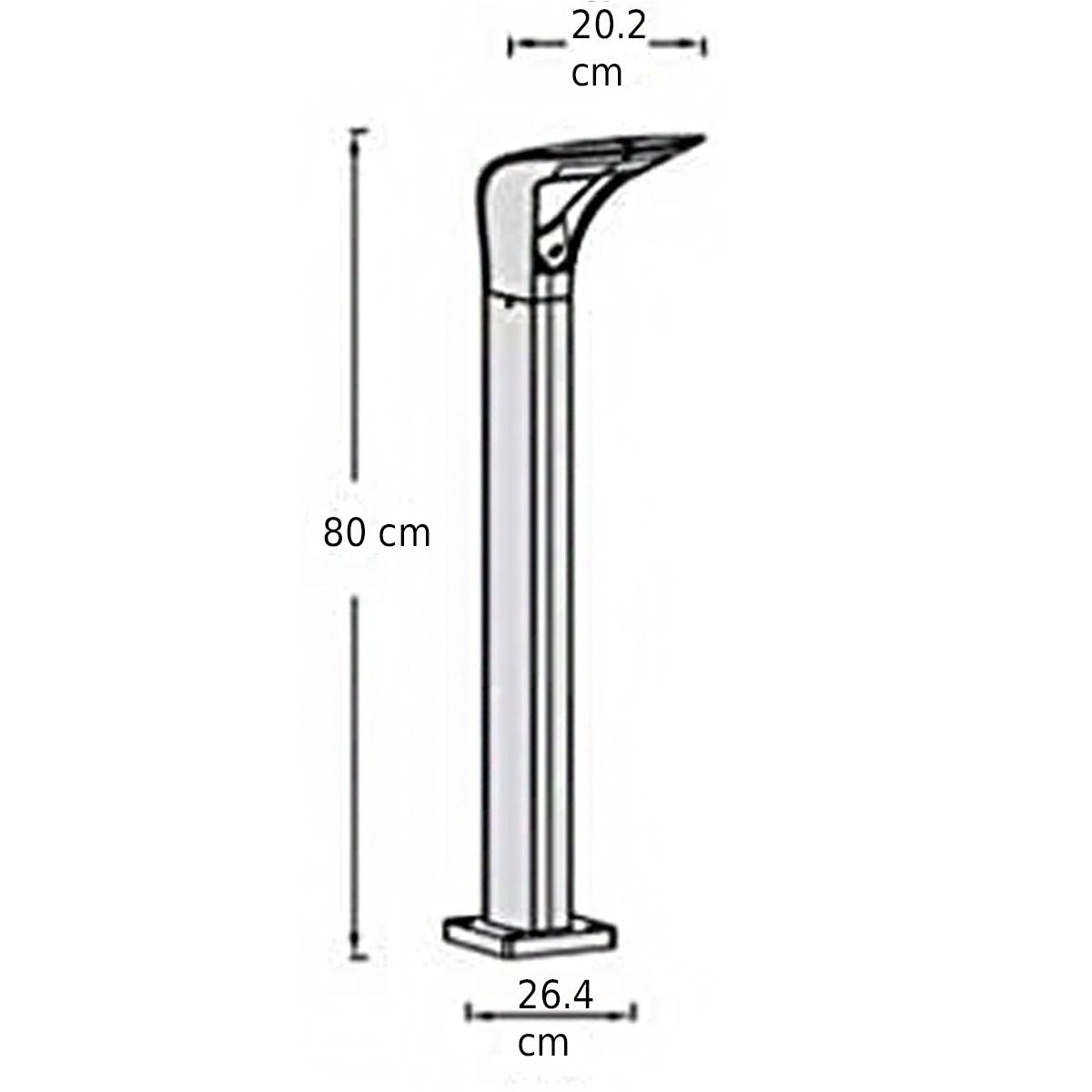 Our Diana dark grey curved post light combines style and energy efficiency. Constructed from a die cast aluminum making this light fitting fully weatherproof and durable designed longevity. The powerful light output illuminates a large area but is deigned not to dazzle. Perfect for lighting outside modern homes driveways, patios, gardens as well as bars, clubs, hotels.  Matching wall light available.