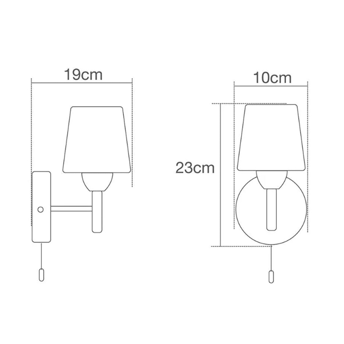 CGC RUBY Chrome Traditional Cone Wall Light