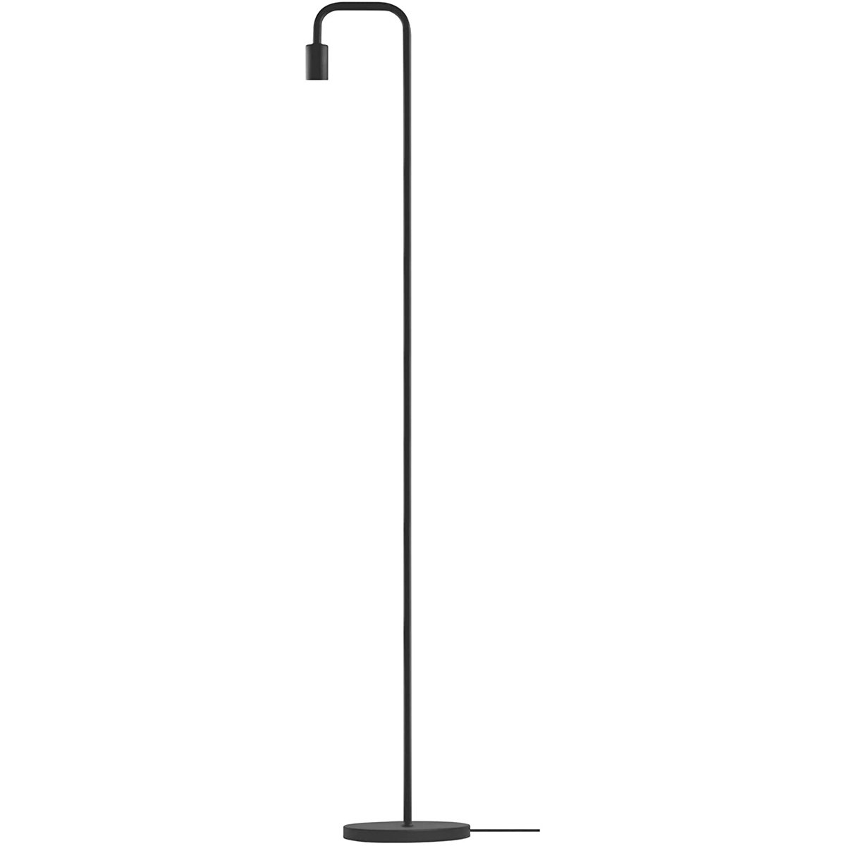 CGC CAITLIN Matt Black Curved Metal Floor Lamp